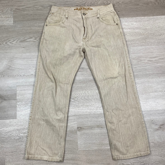Phat Farm Straight Leg Tan Y2K Jeans Men's 36x33 - Picture 3 of 12